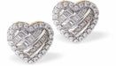 Crystal Pave Heart Stud Earrings with Pave Embellishment
13mm in size

Colour: Silver Coloured.
Rhodium Plated
Delivered in a soft, black, velveteen pouch