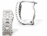 Silver Coloured Pave Crystal Embellished Baguette Stud/Hoop Earrings
15mm in size

Colour: Silver Coloured
Rhodium Plated
Delivered in a soft, black, velveteen pouch