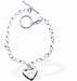 Chain Link Bracelet, Rhodium Plated with T-Bar&nbsp;
Heart with paw Print Charm

6cm in diameter
Nickel Free, Hypoallergenic
Delivered in a soft, black, velveteen pouch