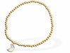 Stretch Charm Bracelet with Golden Coloured Beads, Rhodium Plated
Moon Charm
6cm diameter, stretch&nbsp;
Nickel, Lead and Cadmium Free, Hypoallergenic
Delivered in a soft, black, velveteen pouch