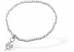 Stretch Charm Bracelet, Rhodium Plated
Clover Charm
6cm diameter, stretch&nbsp;
Nickel, Lead and Cadmium Free, Hypoallergenic
Delivered in a soft, black, velveteen pouch