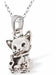 Silver Coloured Cute Cat Necklace
15mm in size
Choice of 18" Stainless Steel or Sterling Silver Chains
Hypoallergenic; Free from cadmium, lead and nickel

Delivered in a soft, black, velveteen pouch