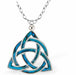 Paua Shell Triquetra Necklace
Hypoallergenic: Nickel, Lead and Cadmium Free
27mm in size, with 18" chain
Rhodium Plated
Delivered in a soft, black, velveteen pouch