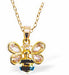 Golden Coloured Bee with Crystal Wings Necklace
15mm, Rhodium Plated

18" Chain, Golden Chain and Frame
Hypoallergenic: Nickel, Lead and Cadmium free
Delivered in a soft, black, velveteen pouch