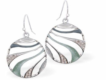 Designer Circular Drop Earrings with Waves
Hypoallergenic: Nickel, Lead and Cadmium Free
20mm in size
Colour:&nbsp;Blue
Delivered in a soft, black, velveteen pouch