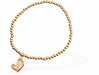 Dainty Heart Bracelet, Golden Heart Charm&nbsp;
Hypoallergenic: Nickel, Lead and Cadmium Free

Colour: Golden Coloured
Chain: Rhodium Plated
Delivered in a soft, black, velveteen pouch