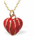 Dainty Heart Necklace, Golden Coloured with Red Charm
Hypoallergenic: Nickel, Lead and Cadmium Free
11m in size
Colour: Red and Golden Coloured
Chain: 18" Rhodium Plated
Delivered in a soft, black, velveteen pouch