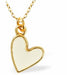 Dainty Heart Necklace, White Heart Pendant
Hypoallergenic: Nickel, Lead and Cadmium Free
11mm in size
Colour: White and&nbsp; Golden Coloured
Chain:&nbsp;Rhodium Plated
Delivered in a soft, black, velveteen pouch