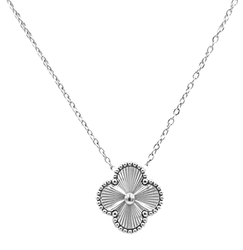 MP71 - Stainless Steel Four Leaf Clover Pendant Necklace