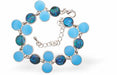 Paua Shell &nbsp;Bubbles Stretch Bracelet
Extendable, Rhodium Plated

Hypoallergenic: Nickel, Lead and Cadmium free
Delivered in a soft, black, velveteen pouch