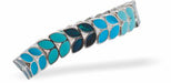 Paua Shell &nbsp;Dainty&nbsp;&nbsp;Leaves Bracelet
Rhodium Plated

Hypoallergenic: Nickel, Lead and Cadmium free
Delivered in a soft, black, velveteen pouch