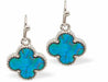 Paua Shell &nbsp;Clover Drop Earrings&nbsp;
15mm, Rhodium Plated

Hypoallergenic: Nickel, Lead and Cadmium free
Delivered in a soft, black, velveteen pouch