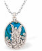 Paua Shell Guardian Angel Necklace
30mm, Rhodium Plated

18" Chain
Hypoallergenic: Nickel, Lead and Cadmium free
Delivered in a soft, black, velveteen pouch