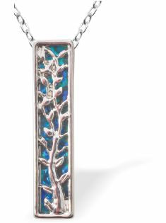 Paua Shell Floral Stem Necklace
35mm, Rhodium Plated

18" Chain
Hypoallergenic: Nickel, Lead and Cadmium free
Delivered in a soft, black, velveteen pouch