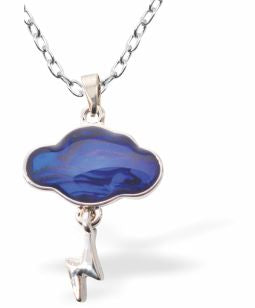 Paua Shell Storm Cloud Necklace
30mm, Rhodium Plated

18" Chain
Hypoallergenic: Nickel, Lead and Cadmium free
Delivered in a soft, black, velveteen pouch