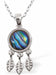 Paua Shell Dreamcatcher Necklace
20mm, Rhodium Plated

18" Chain
Hypoallergenic: Nickel, Lead and Cadmium free
Delivered in a soft, black, velveteen pouch