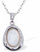 Iridescent Oval Necklace, Silver Coloured
Hypoallergenic: Rhodium Plated, Nickel, Lead and Cadmium Free
18mm in size, 18" Rhodium Plated Chain
Delivered in a soft, black, velveteen pouch
