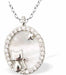 Iridescent &nbsp;Oval Necklace with Cute Kitty Cat, Silver Coloured
Hypoallergenic: Rhodium Plated, Nickel, Lead and Cadmium Free

20mm in size, 18" Rhodium Plated Chain

Delivered in a soft, black, velveteen pouch