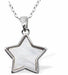 Iridescent Star Necklace, Silver Coloured
Hypoallergenic: Rhodium Plated, Nickel, Lead and Cadmium Free

12mm in size, 18" Rhodium Plated Chain

Delivered in a soft, black, velveteen pouch