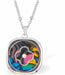 Special PVD Square Necklace with Central Clover
Silver coloured chain with Paua Shell inset
Hypoallergenic; Free from cadmium, lead and nickel
20mm in size
Colour: Silver coloured and Crystal
Delivered in a soft, black, velveteen pouch