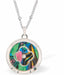 Special PVD Round Necklace with Central Clover
Silver coloured chain with Paua Shell inset
Hypoallergenic; Free from cadmium, lead and nickel
20mm in size
Colour: Silver coloured and Crystal
Delivered in a soft, black, velveteen pouch
