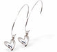 Silver Hoop Drop Earrings, Hearts with Crystals
Hearts are 10mm in size
Colour: Silver and Crystal
Rhodium Plated&nbsp;Ear-wires