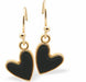 Golden Drop Earrings with Black Heart Drops
Hearts are 10mm in size
Colour: Black
Rhodium Plated Ear-wires
Delivered in a soft, black, velveteen pouch