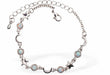Glowing Opalite Moon and Star Bracelet

Extension link
Rhodium Plated
Hypoallergenic: Nickel, Lead and Cadmium free
Delivered in a soft, black, velveteen pouch