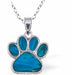 Paua Shell Paw Necklace
15mm, Rhodium Plated

18" Chain
Hypoallergenic: Nickel, Lead and Cadmium free
Delivered in a soft, black, velveteen pouch