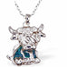 Paua Shell Cute Highland Cow Necklace
20mm, Rhodium Plated

18" Chain
Hypoallergenic: Nickel, Lead and Cadmium free
Delivered in a soft, black, velveteen pouch
