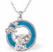 Paua Shell Highland Cow in Circle Necklace
25mm, Rhodium Plated

18" Chain
Hypoallergenic: Nickel, Lead and Cadmium free
Delivered in a soft, black, velveteen pouch