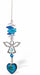 Austrian Crystal Suncatcher, Multi -faceted
Guardian Angel with Blue Heart Drop
Blues and clear crystals
Delivered in a soft, black, velveteen pouch