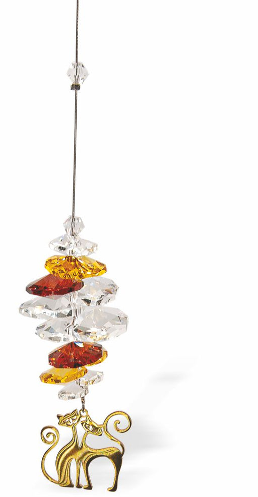 Austrian Crystal Suncatcher, Multi -faceted
Golden Aristocats Drop Feature
Red, yellow and clear crystal
Delivered in a soft, black, velveteen pouch