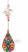 Austrian Crystal Suncatcher, Multi -faceted
Colourful, Psychedelic, Floral Teardrop
Pink, clear crystals and multicoloured drop
Delivered in a soft, black, velveteen pouch