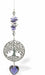 Austrian Crystal Suncatcher, Multi -faceted
Large Tree of Life and Purple Crystal Heart Drop
Purple and Clear crystals
Delivered in a soft, black, velveteen pouch