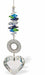 Austrian Crystal Suncatcher, Multi -faceted
Chunky Heart Crystal with Circular Link and Blue, Green and Clear mixed crystals
Blue, clear and green colours
Delivered in a soft, black, velveteen pouch