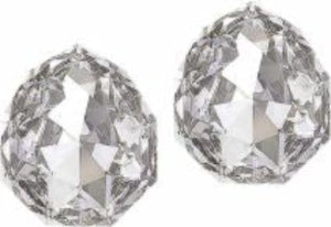 380 - Embellished with Crystals by Swarovski® Majestic Fancy Stone Stud Earrings in Clear Crystal, in 2 sizes with Sterling Silver Earwires