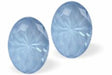 Sparkly Austrian Crystal Mystic Multi-Faceted Oval Stud Earrings  Colour: Sky Blue Ignite Sterling Silver Earwires 8mm in size