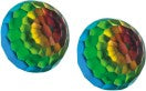 Sparkly Austrian Crystal Round Raindrop Style Stud Earrings by Byzantium in Multi Coloured Vitrail Medium with Sterling Silver Earwires