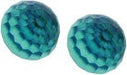 Sparkly Austrian Crystal Round Raindrop Style Stud Earrings in Two Sizes by Byzantium in Crisp Aquamarine Blue with Sterling Silver Earwires