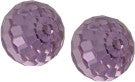 Sparkly Austrian Crystal Round Raindrop Style Stud Earrings in Two Sizes by Byzantium in Warm Violet Purple with Sterling Silver Earwires
