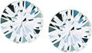 Austrian Crystal Diamond-shape Stud Earrings in Clear Crystal.  Available in a choice of Five Sizes.