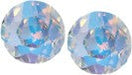 Austrian Crystal Diamond-shape Stud Earrings in Aurora Borealis Affect. Available in a choice of Three Sizes.