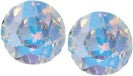 Austrian Crystal Diamond-shape Stud Earrings in Aurora Borealis Affect. Available in a choice of Three Sizes.