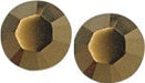 Austrian Crystal Diamond-shape Stud Earrings in Dorado Brown, with Sterling Silver Earwires