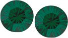 Austrian Crystal Diamond-shape Stud Earrings in Emerald Green, Available in Two Sizes with Sterling Silver Earwires.