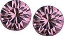 Austrian Crystal Diamond-shape Stud Earrings in Light Amethyst Pink with Sterling Silver Earwires.
