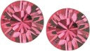 Austrian Crystal Diamond-style Stud Earrings in  Rose Pink, Available in Two sizes with Serling Silver Earwires