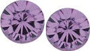 Austrian Crystal Diamond-shape Stud Earrings in Violet Purple. Available in Three Sizes Sterling Silver Earwires