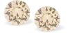 Austrian Crystal Chaton Stud Earrings in soft Champagne Silk